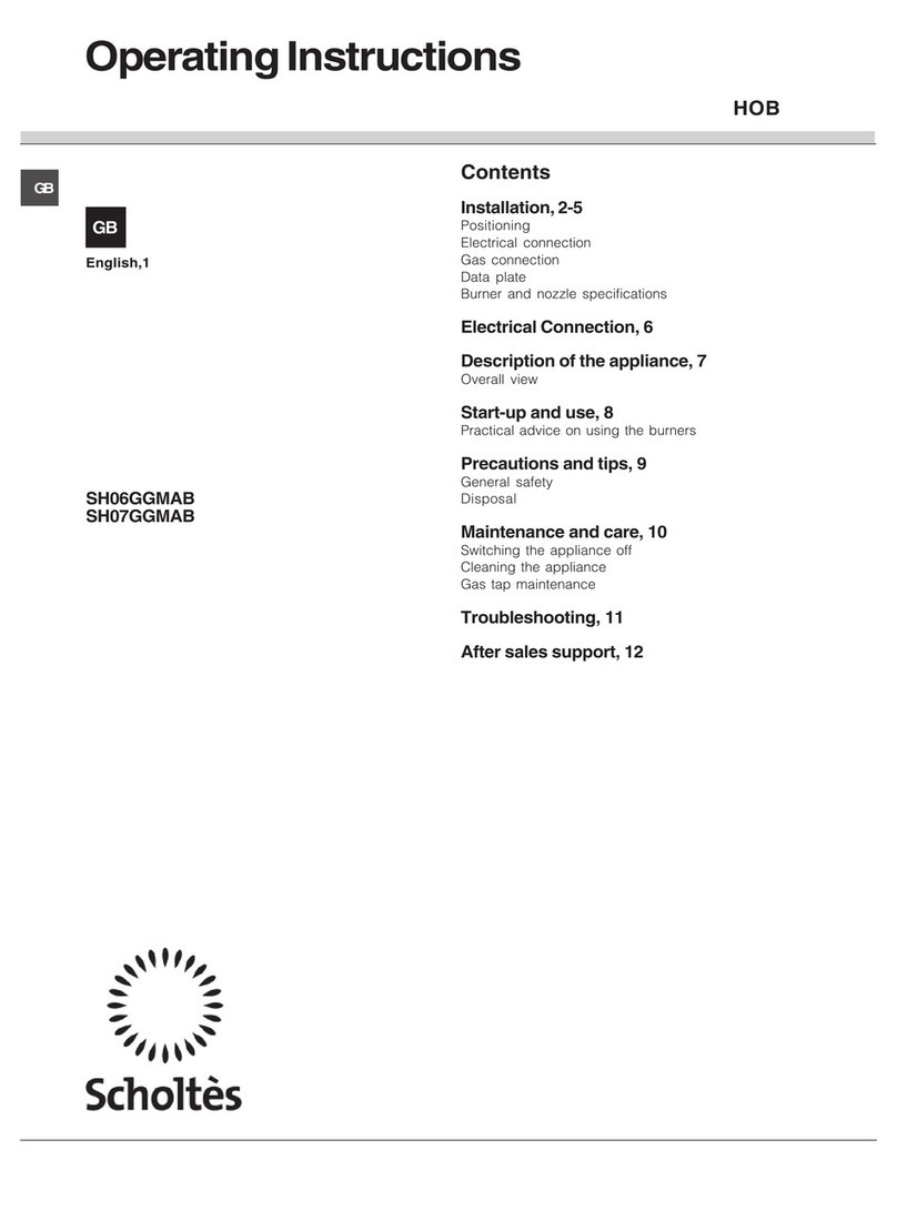 SCHOLTES SH06GGMAB operating instructions