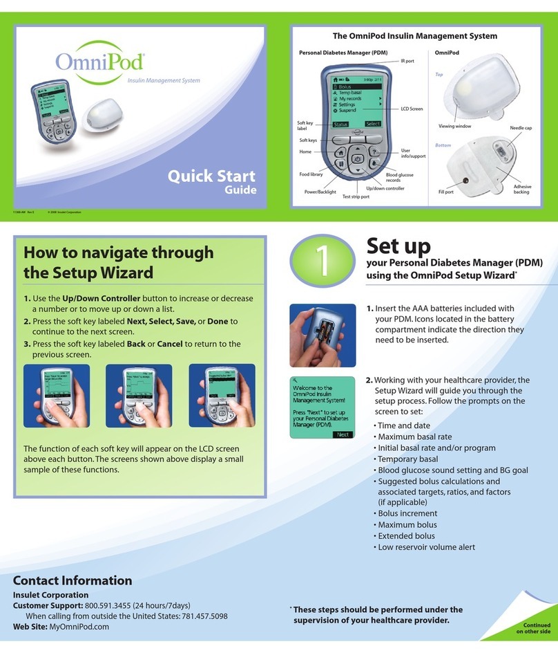 OmniPod Insulin Management System User manual