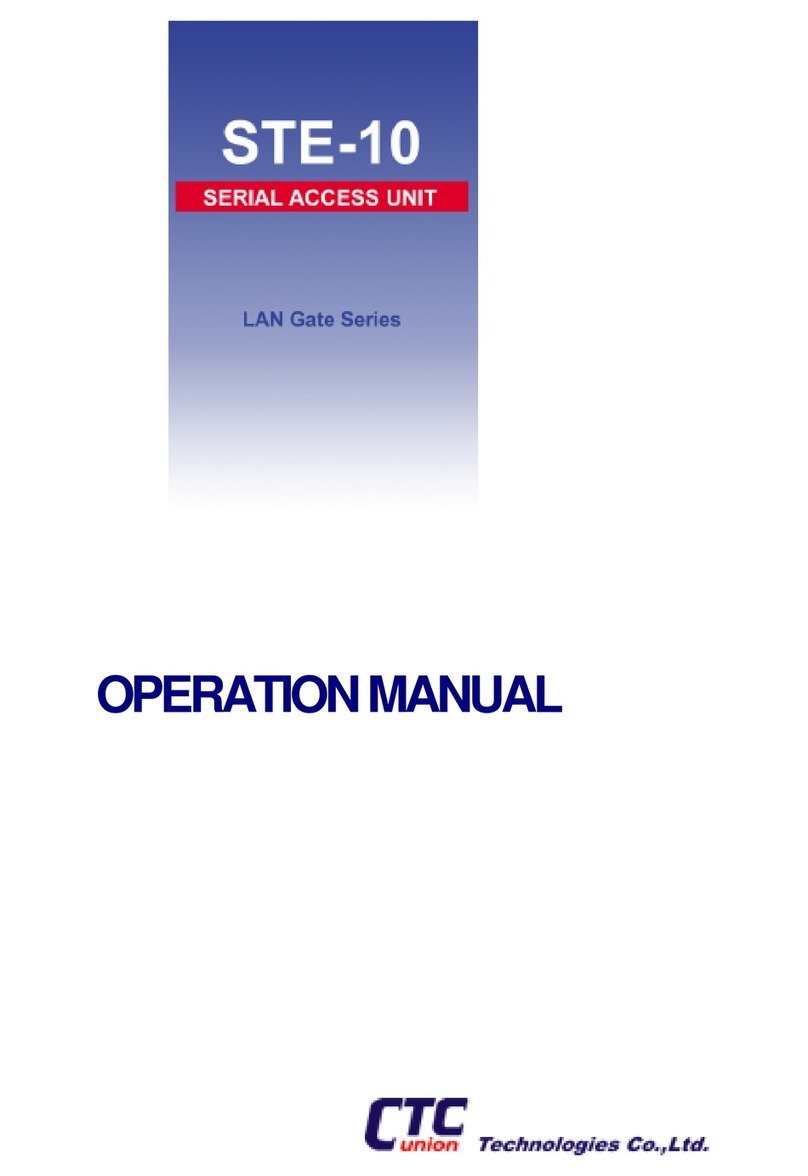 CTC Union STE-10 Operation manual