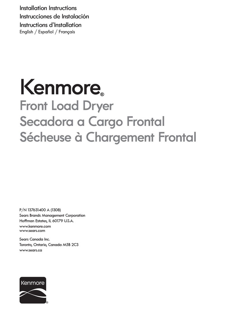 Kenmore Front Load Washer User manual