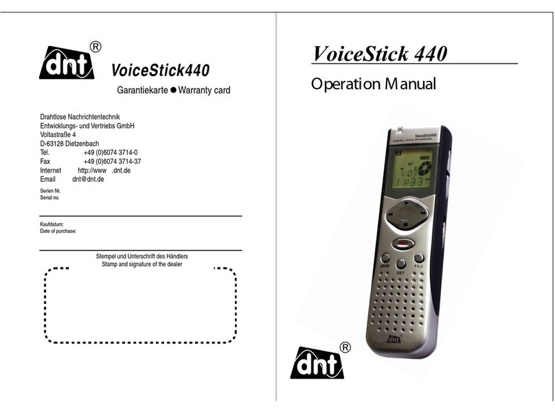 DNT VoiceStick 440 Operation manual