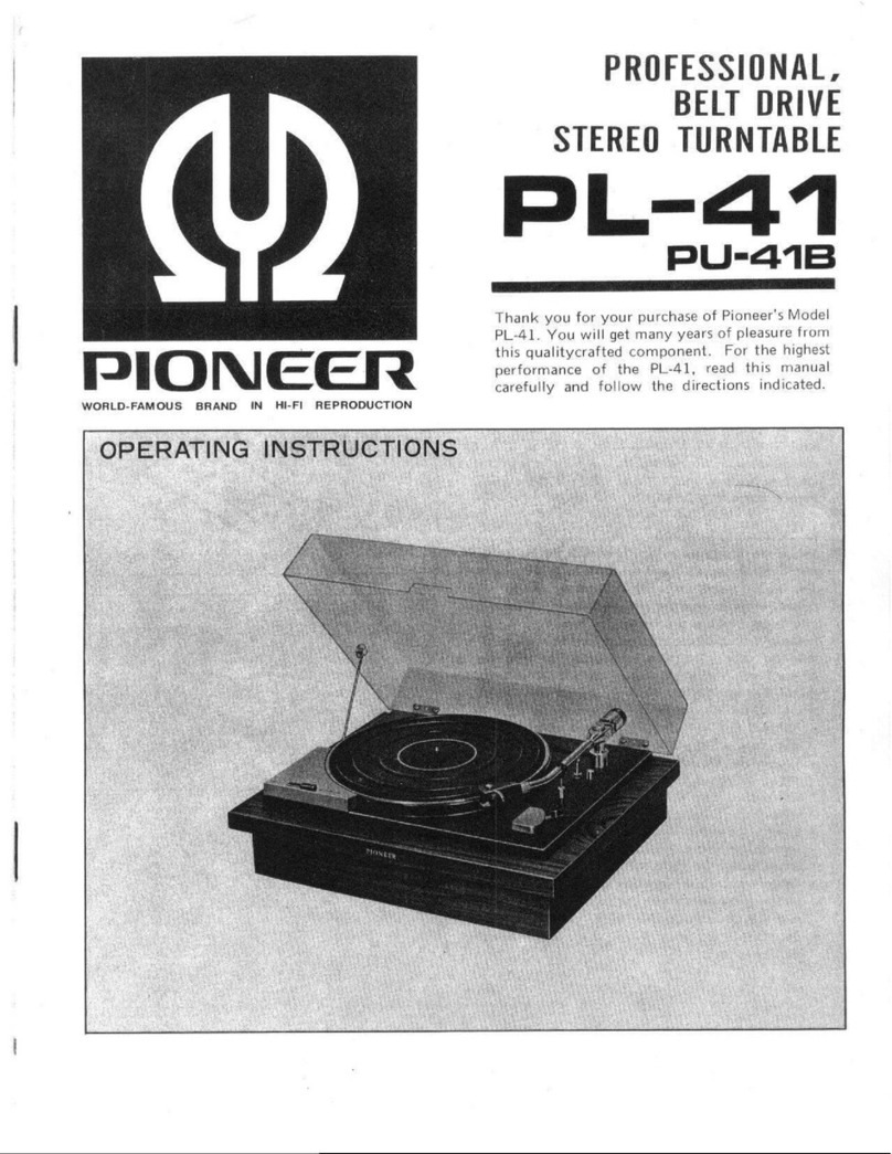 Pioneer PL-41 operating instructions