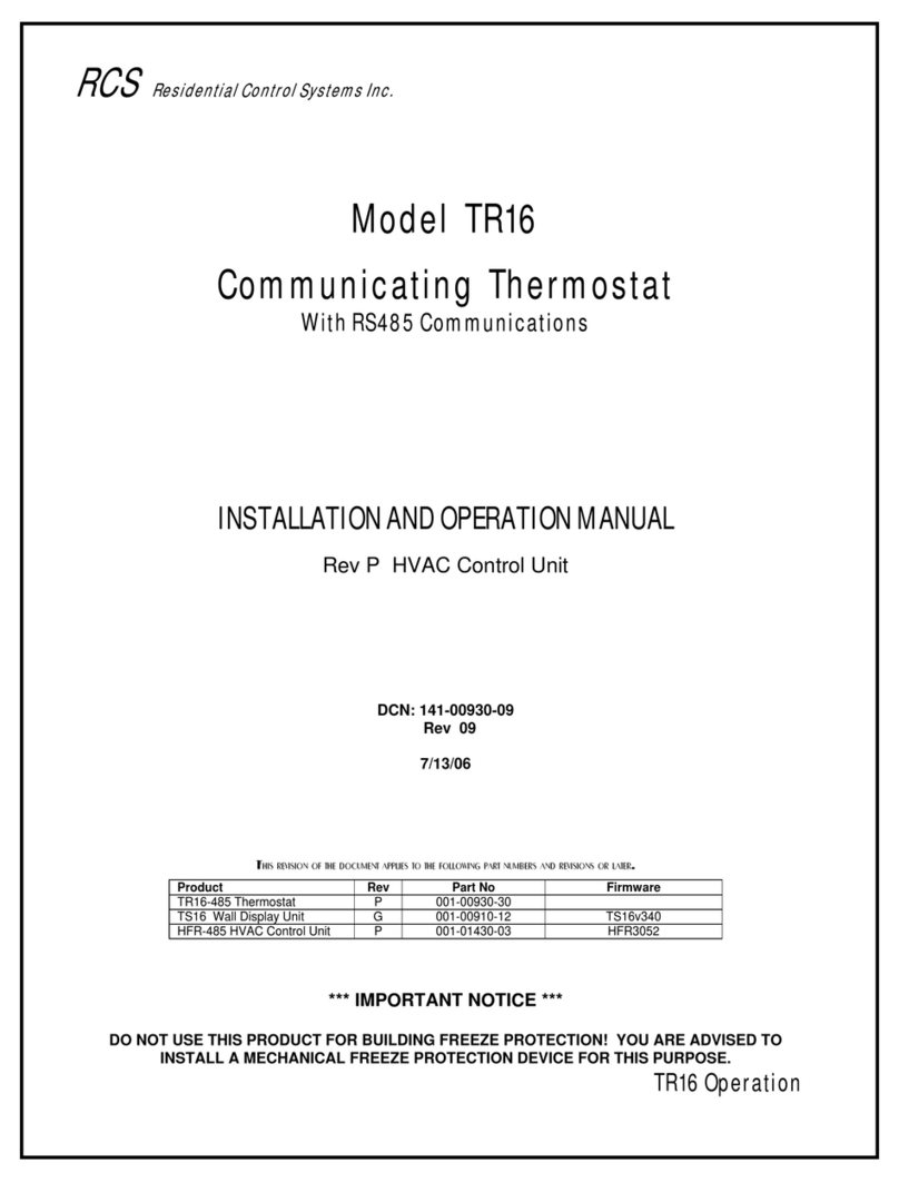 RCS TR16 User manual