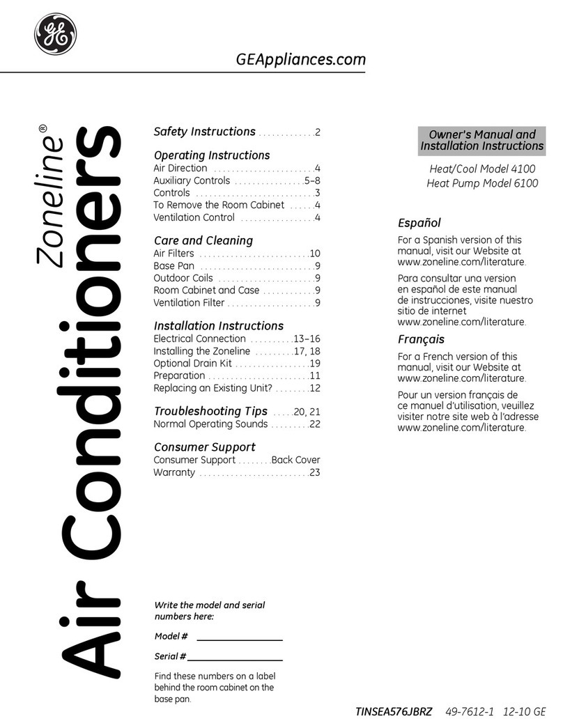 GEAppliances Zoneline 4100 Operating instructions GEAppliances Zoneline 4100 Operating instructions