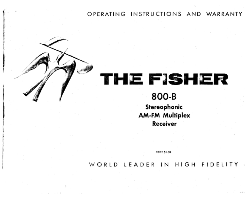 Fisher 800-B Operating instructions and warranty