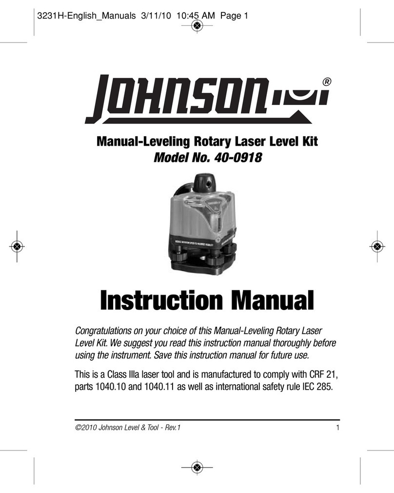 Johnson Level & Tool 40-0918 User manual Johnson Level & Tool 40-0918 User manual