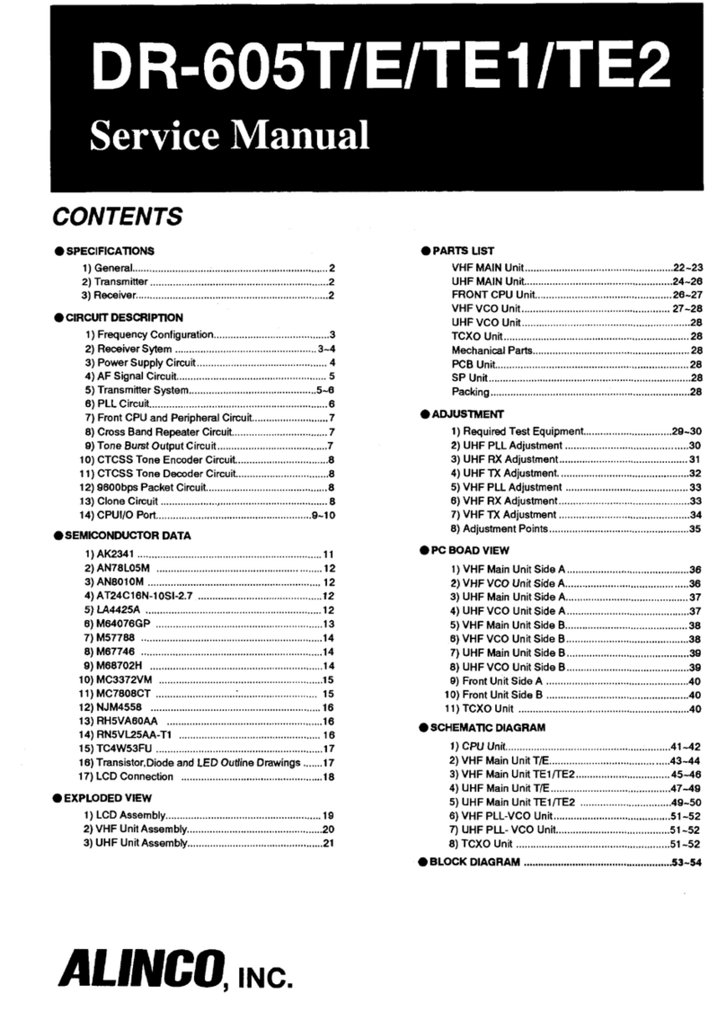 Alinco DR-605T Service manual
