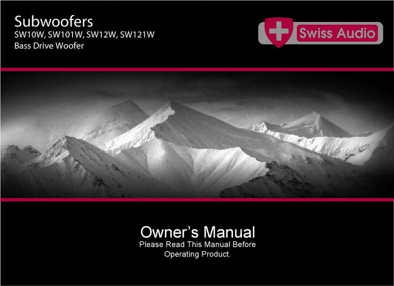 Swiss Audio SW10W owner's manual
