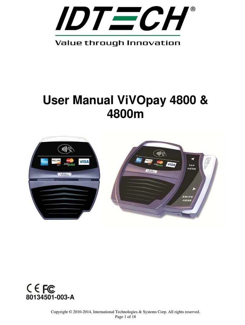 IDTECH ViVOpay 4800 User manual