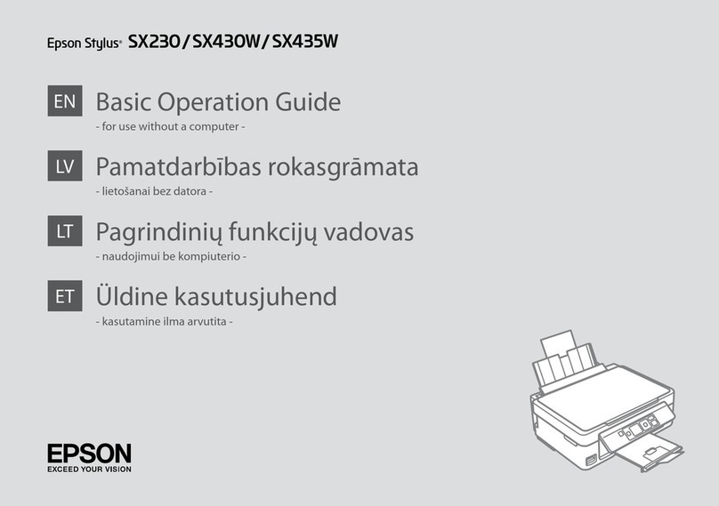 Epson Stylus SX230 Operation guide