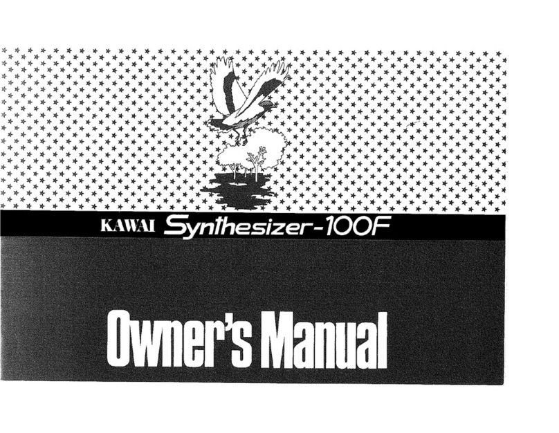 Kawai Synthesizer-100F User manual