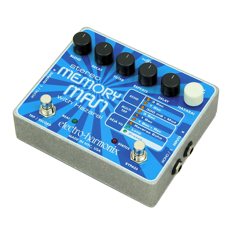 Electro-Harmonix STEREO MEMORY MAN WITH HAZARAI User manual