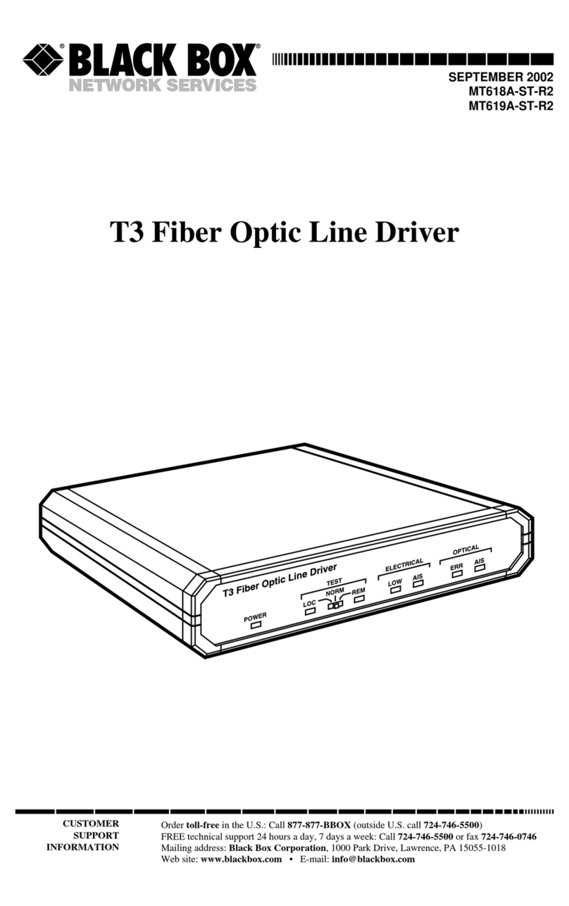 Black Box MT618A-ST-R2 User manual