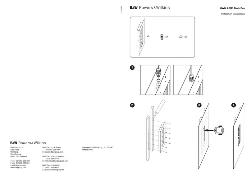 Bowers & Wilkins CWM LCR8 Back Box installation instructions