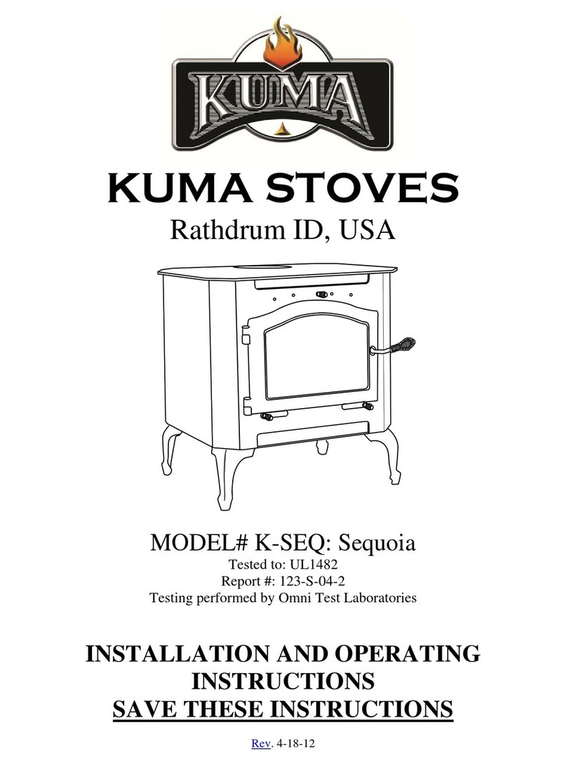 Kuma Stoves K-SEQ Sequoia Installation and operating instructions Kuma Stoves K-SEQ Sequoia Installation and operating instructions