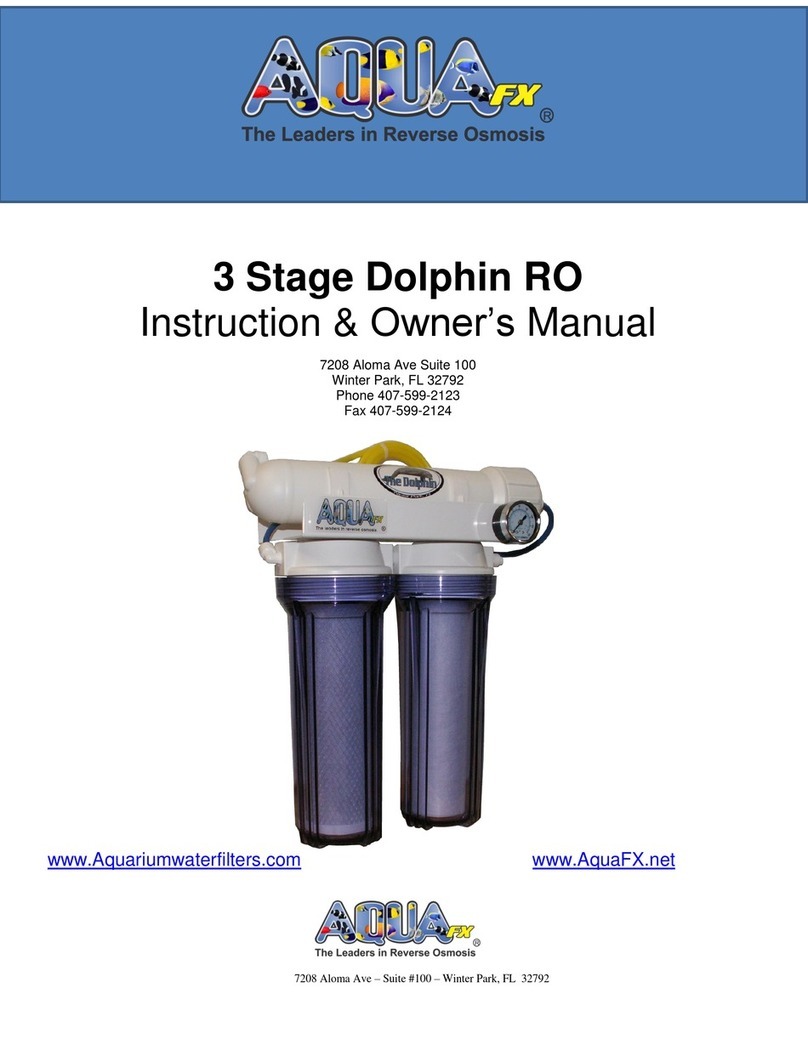 AquaFX 3 Stage Dolphin RO Instruction & owner's manual
