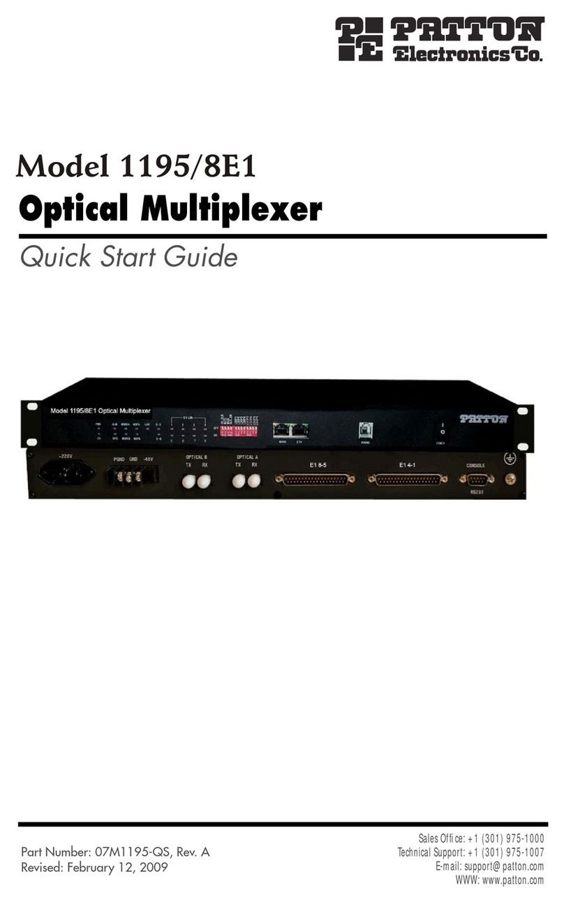Patton electronics 1195/8E1 User manual