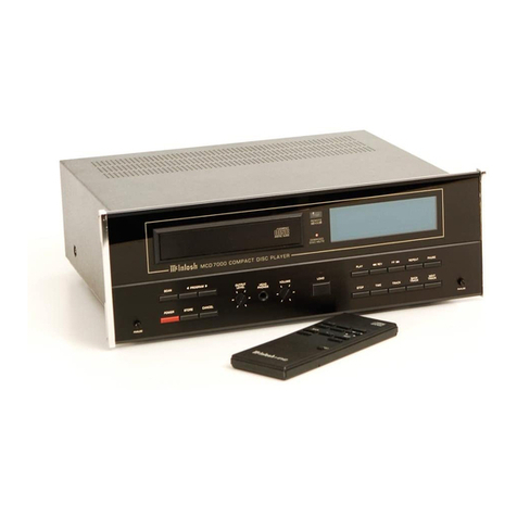 McIntosh MCD 7000 owner's manual