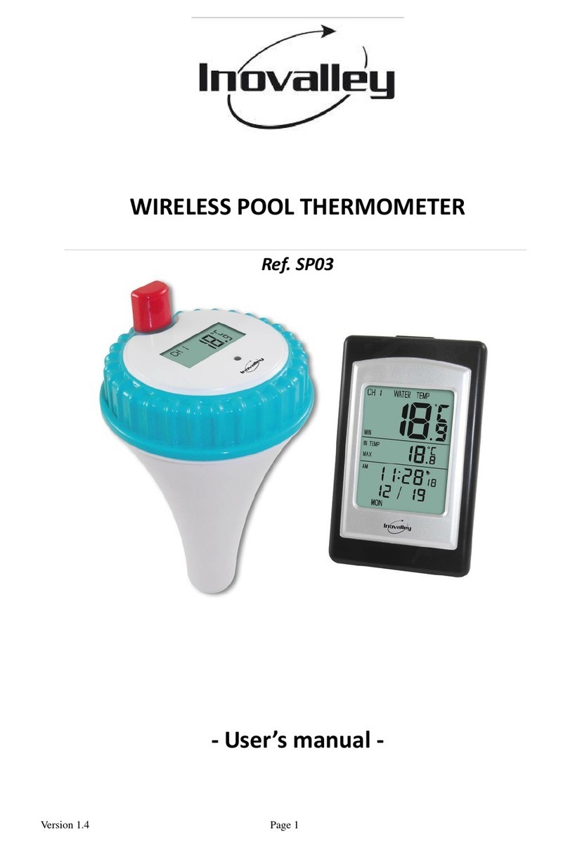 Inovalley WIRELESS POOL THERMOMETER user manual