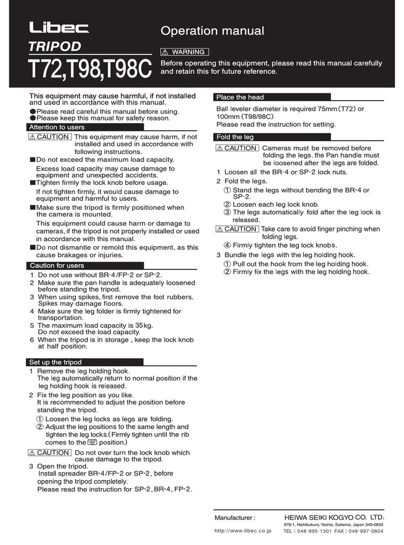 Libec T72 Operation manual