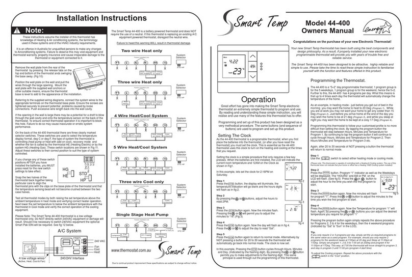 Smart temp 44-400 User manual