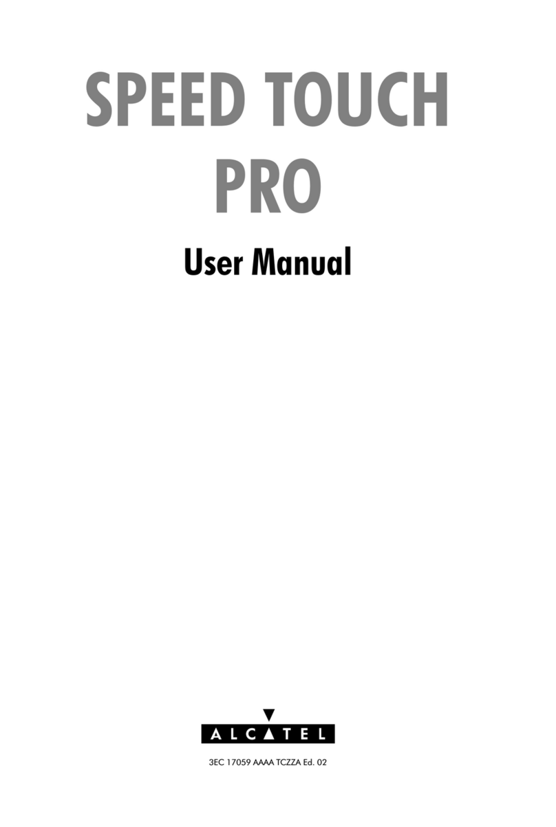 Alcatel SPEED TOUCH PRO User manual