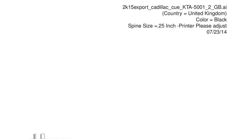 Cadillac 2014 CUE User manual