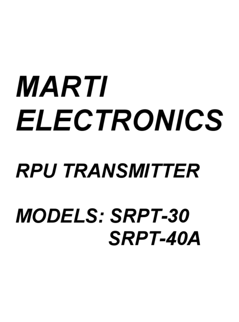 Marti Electronics SRPT-30 user manual