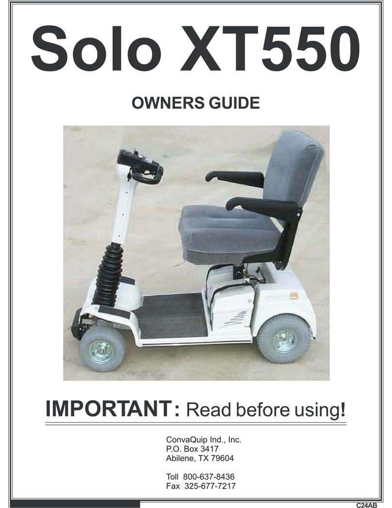 ConvaQuip Solo XT550 owner's guide
