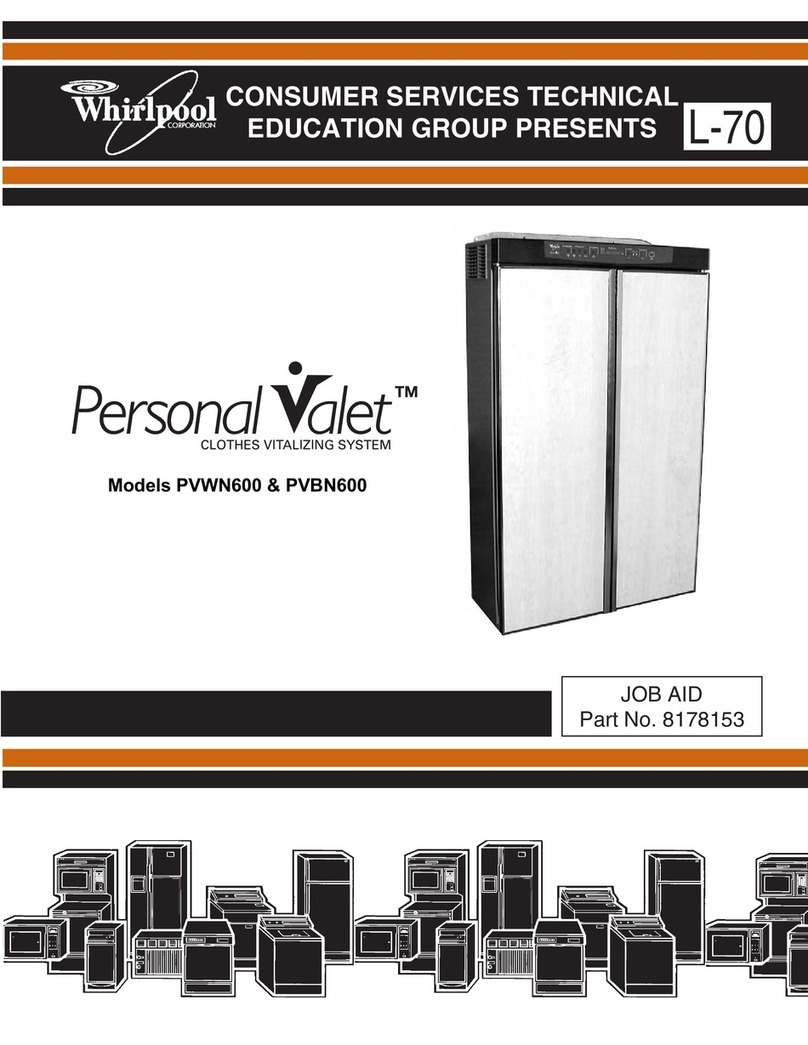 Whirlpool Personal Valet PVBN600 User manual Whirlpool Personal Valet PVBN600 User manual