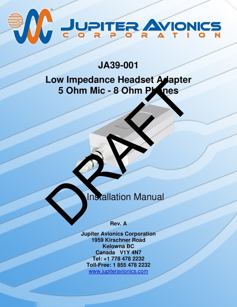Jupiter Avionics JA39-001 installation manual