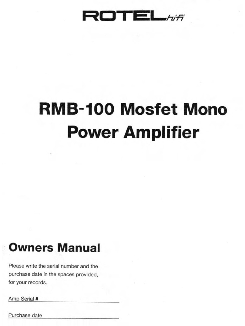 Rotel RMB-100 User manual