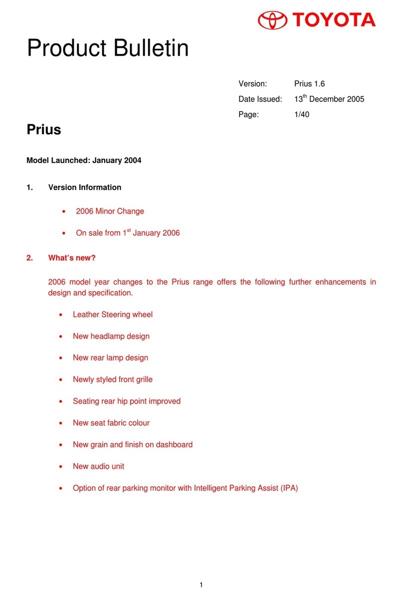 Toyota Prius HSD 2004 Product bulletin