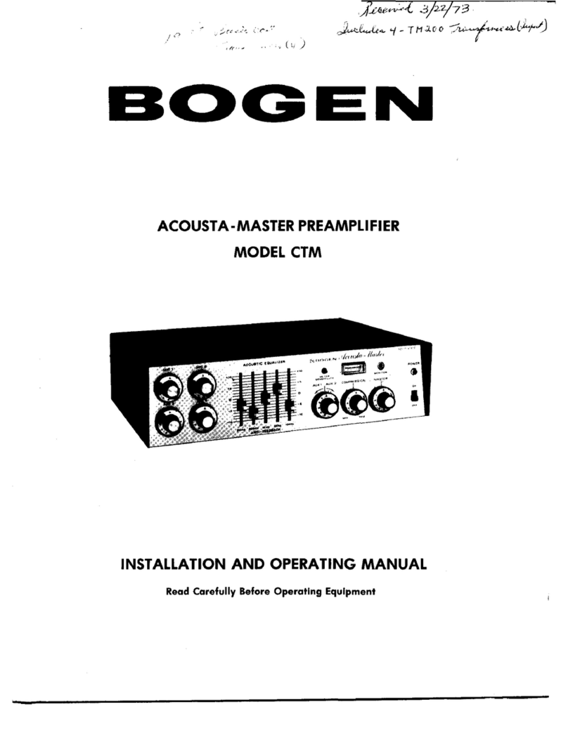 Bogen CTM Installation and operating manual