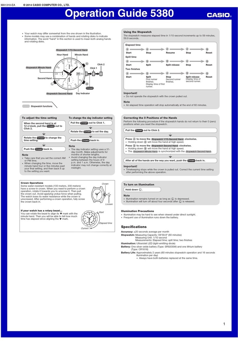 Casio 5380 User manual