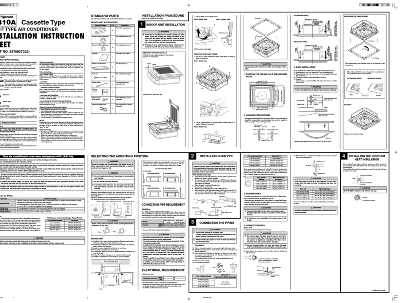 Fujitsu R410A 9370937022 User manual