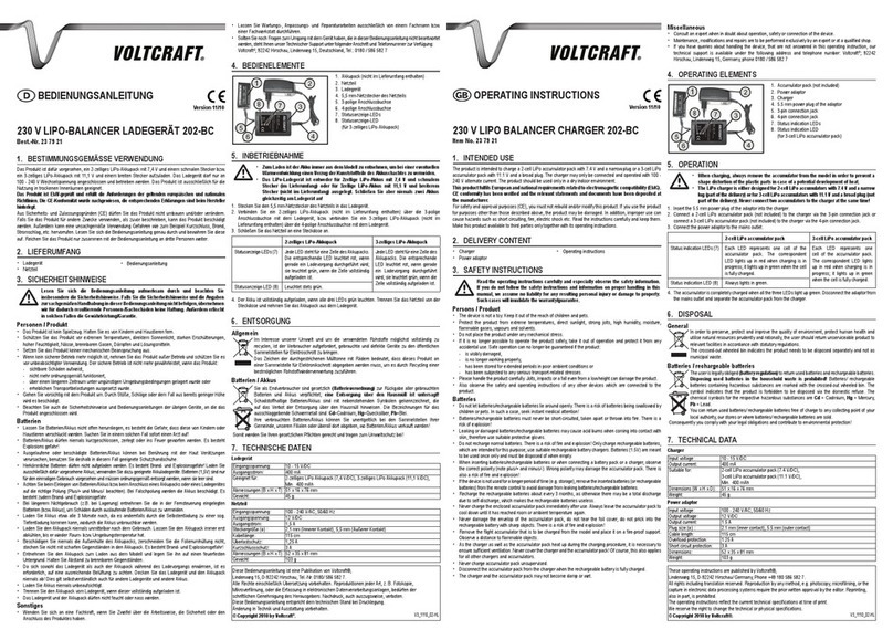 VOLTCRAFT 202-BC User manual