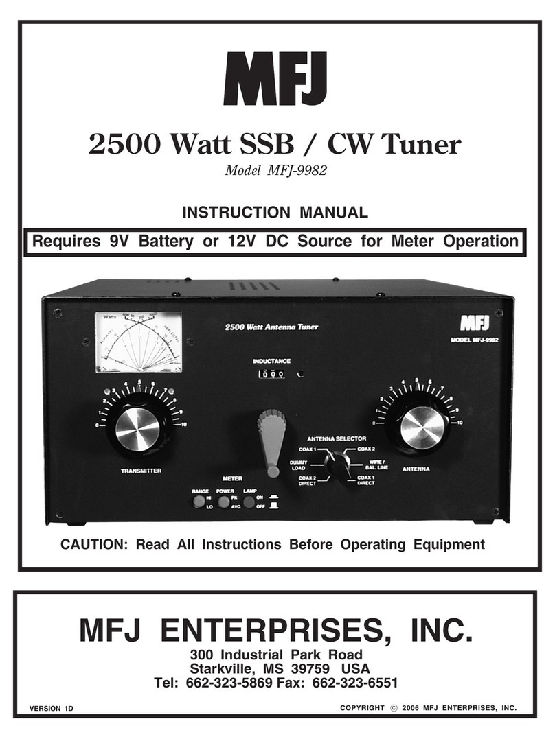 MFJ MFJ-9982 User manual