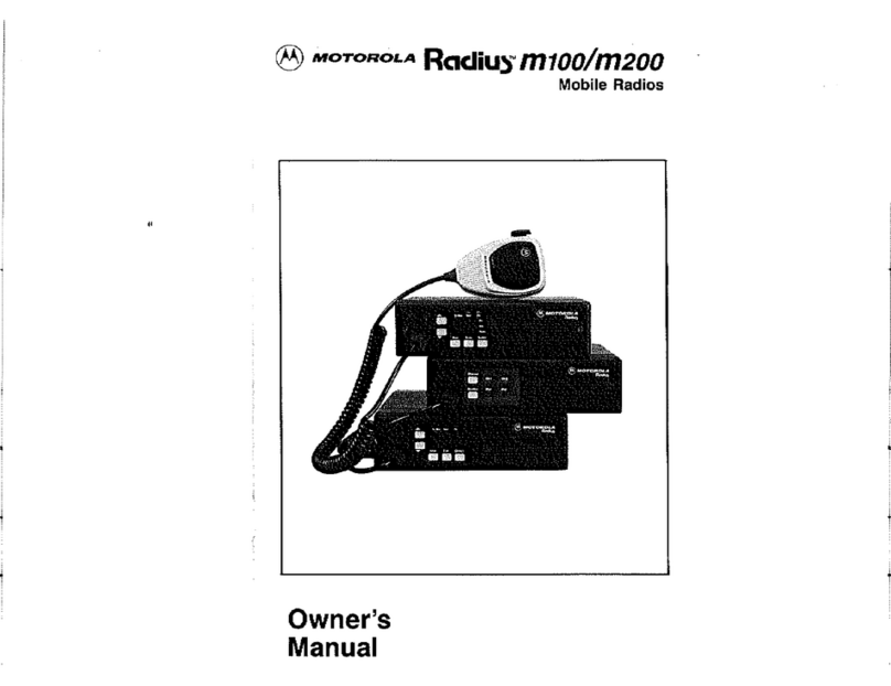 Motorola Radius m100 User manual Motorola Radius m100 User manual