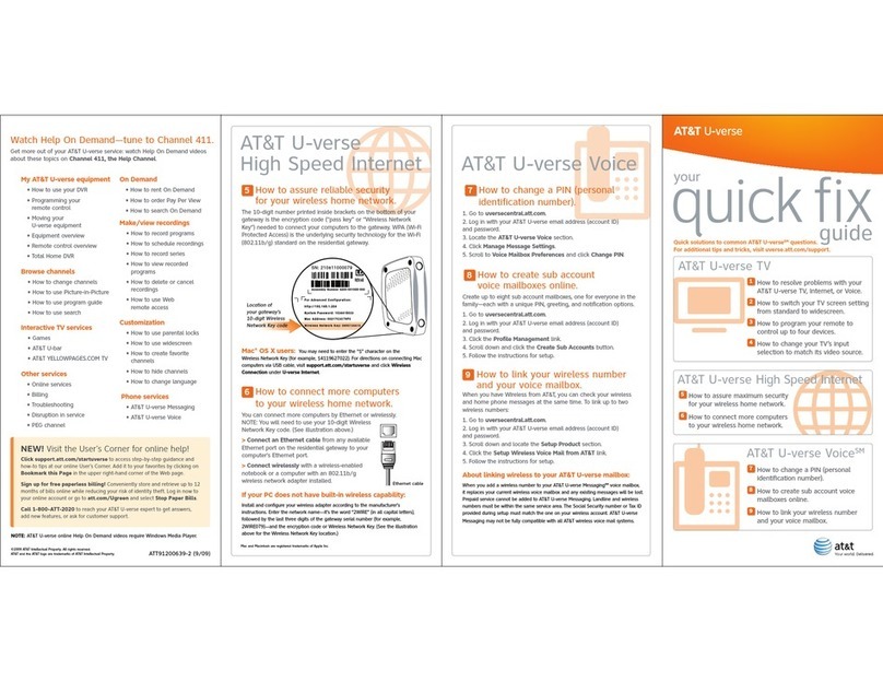 AT&T U-verse TV Operator's manual
