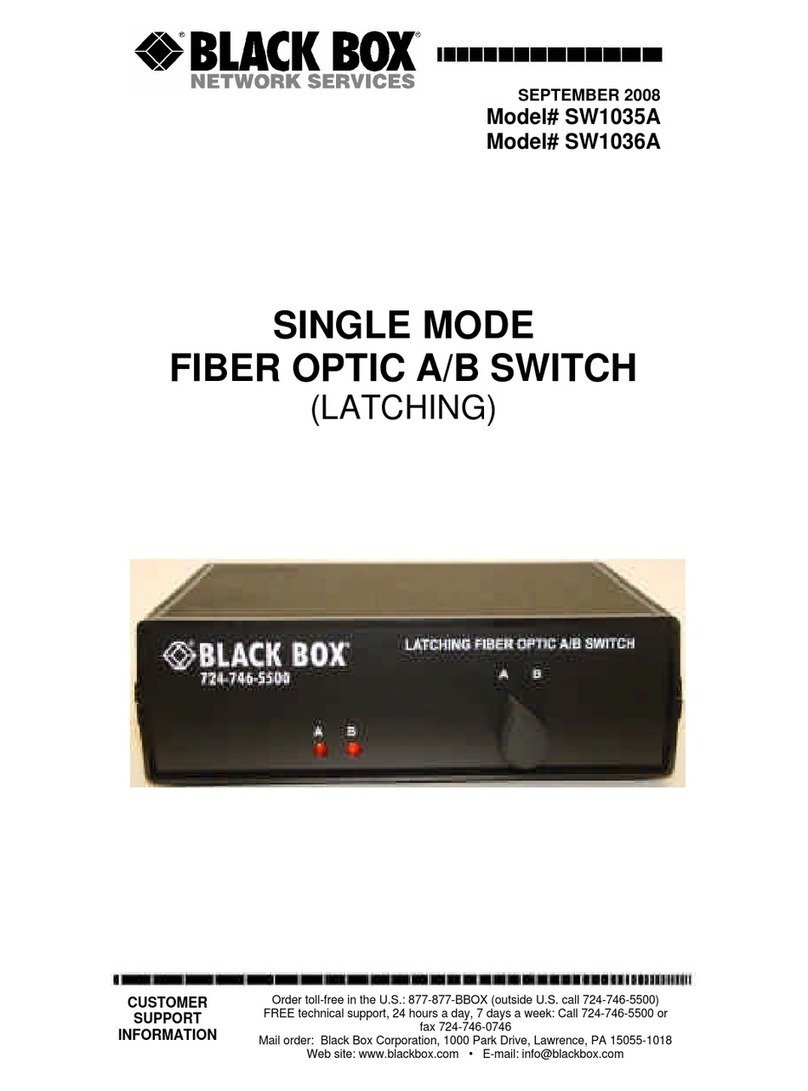 Black Box SW1035A User manual Black Box SW1035A User manual