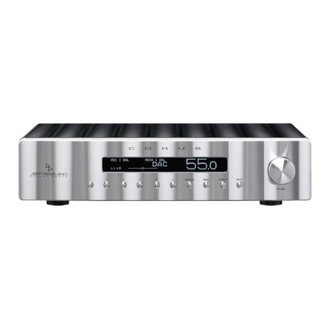JEFF ROWLAND CORUS STEREO PREAMPLIFIER Quick start guide