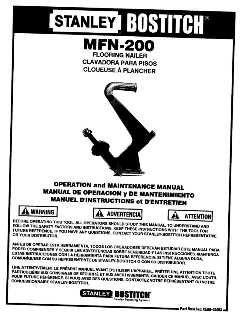 Bostitch MFN-200 Operation and maintenance manual
