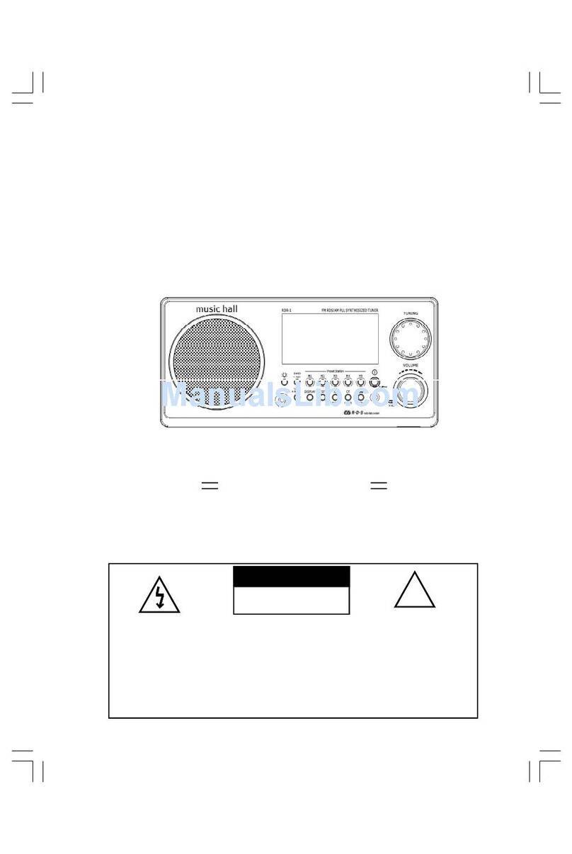 MUSIC HALL RDR-1 operating instructions