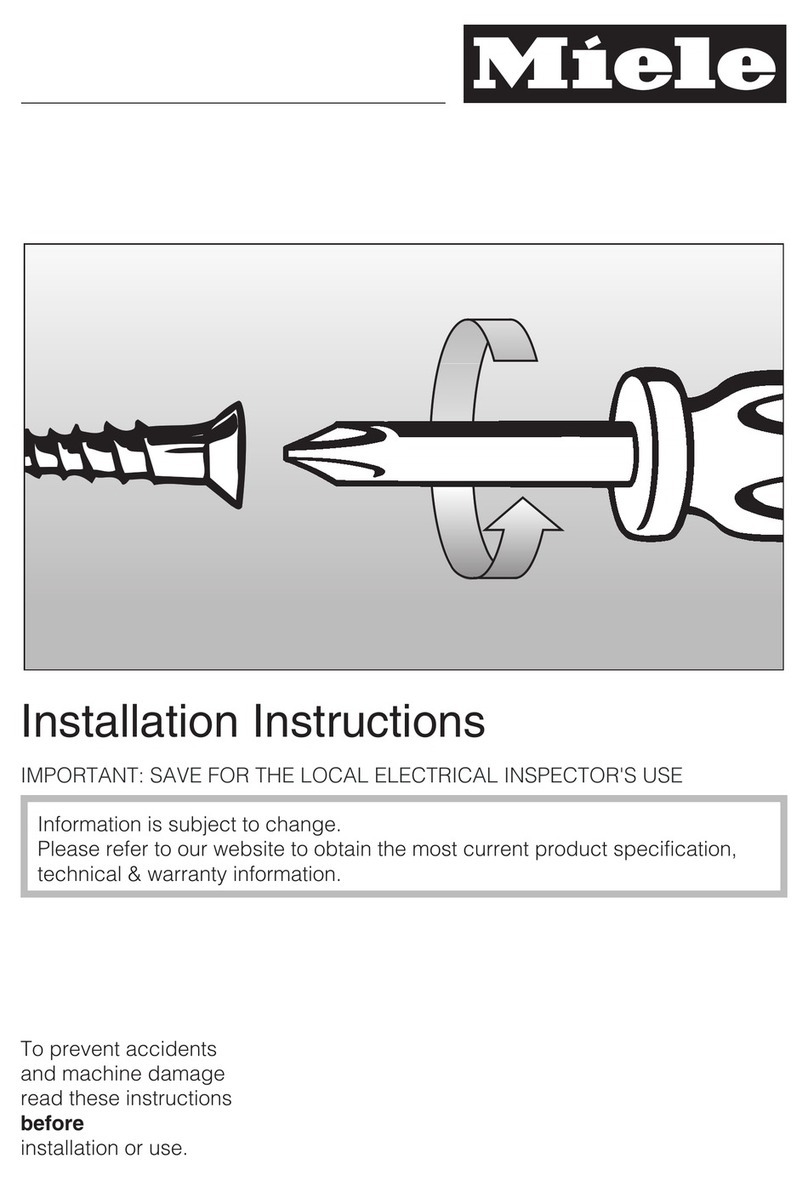 Miele ESW 6880 installation instructions