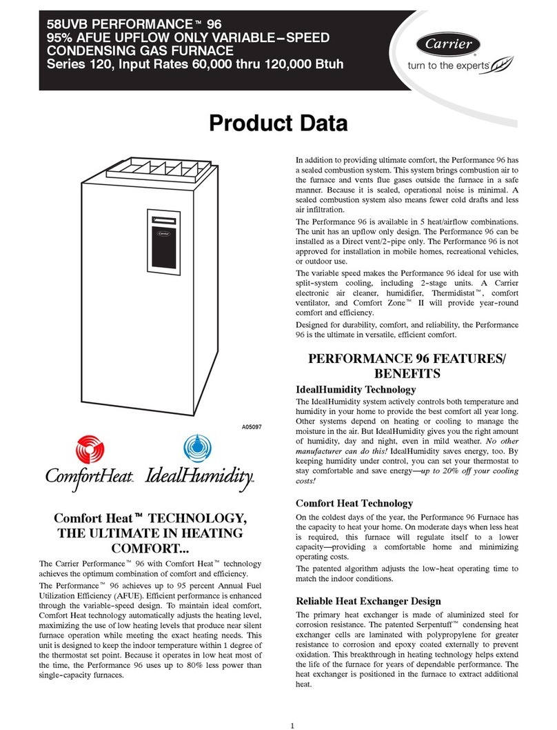 Carrier 58UVB PERFORMANCEt 96 Operation manual