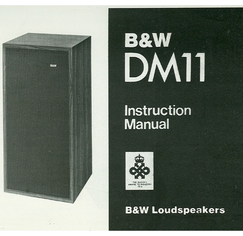 Bowers & Wilkins DM11 User manual