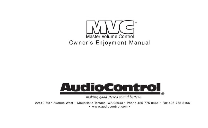 Audio Control MVC Owner's enjoyment manual