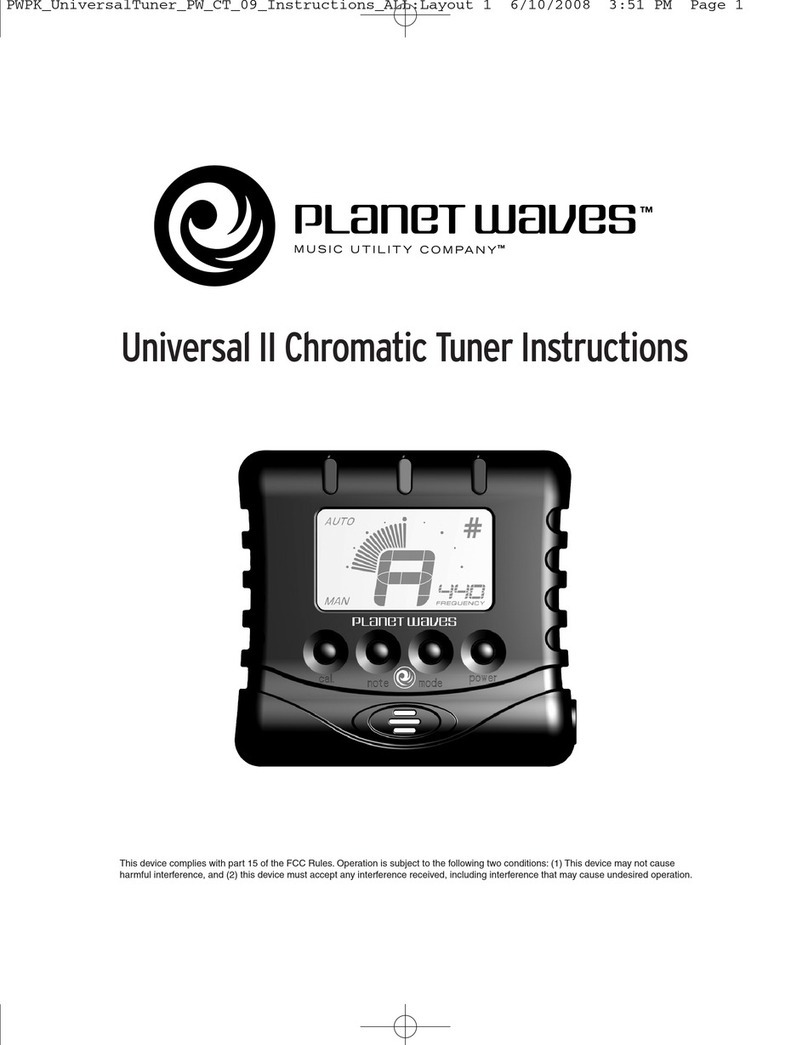 Planet Waves Universal II Chromatic Tuner User manual