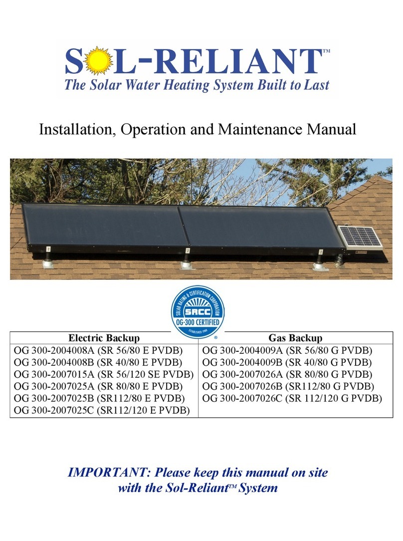 Sol-Reliant OG 300-2007026C Installation, operation and maintenance manual